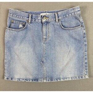 Tommy Hilfiger Denim Mini Skirt Womens 31x15 Blue Size Tag 10